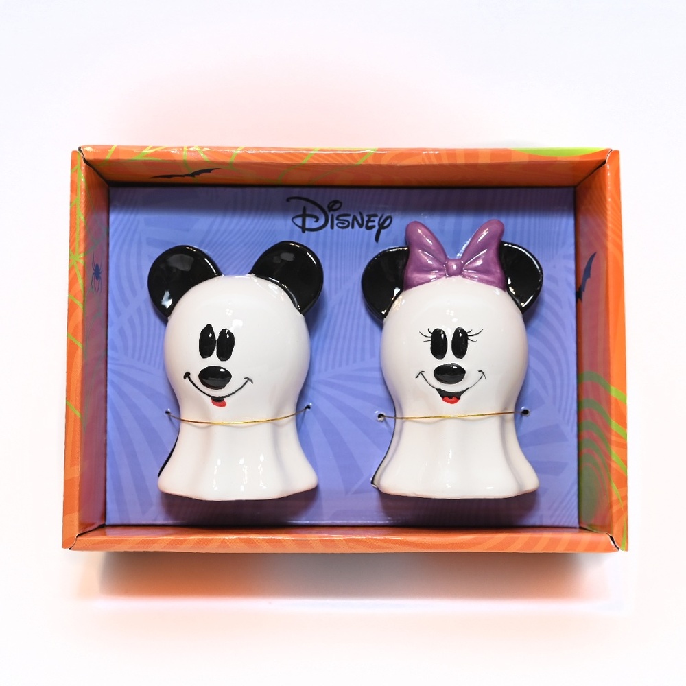 Mickey and Minnie Halloween Ghost Salt & Pepper Shakers